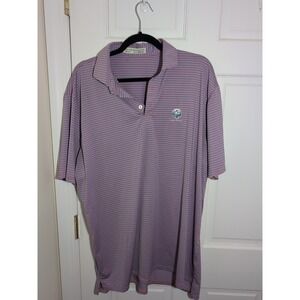 Holderness Bourne Polo Shirt Haig Point Men's XL Golf Tailored Fit Striped